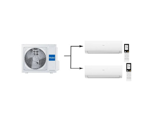 Мульти сплит-система на 2 комнаты 25+35 м2 Haier AS25S2SF2FA-W+AS35S2SF2FA-W/2U40S2SM1FA Flexis Super Match