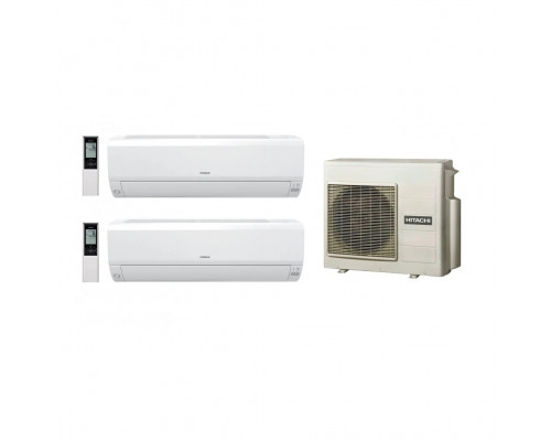 Мульти сплит-система на 2 комнаты 25+35 м2 Hitachi RAK-25RPE+RAK-35RPE/RAM-53NP2E Multizone Premium