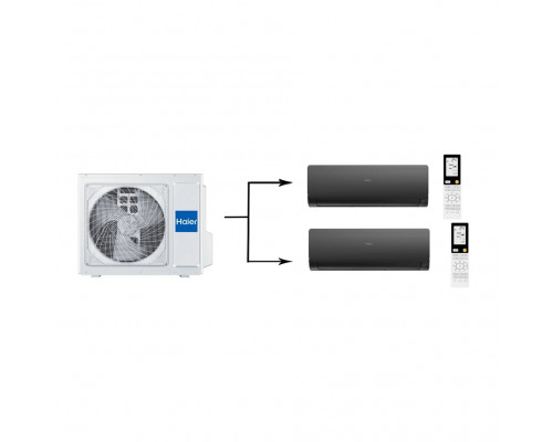 Мульти сплит-система на 2 комнаты 25+50 м2 Haier AS25S2SF2FA-B+AS50S2SF2FA-B/2U50S2SM1FA-3 Flexis Super Match